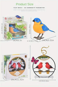 Simulated Electronic Singing Bird Toy with Motion and Sound Control
