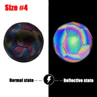 2026 Reflective Football Standard Size 5 Size 4 Indoor Outdoor Training Colorful Soccer Ball High Quality PU Match Game futbol - Buy online at  Vibe In Cart.