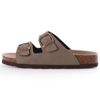 Comwarm Men's Cork Footbed Slides Sandals Arch Support Summer Outdoor Sandals with Adjustable Buckle Leisure Men Leather Slides - Buy online at  Vibe In Cart.