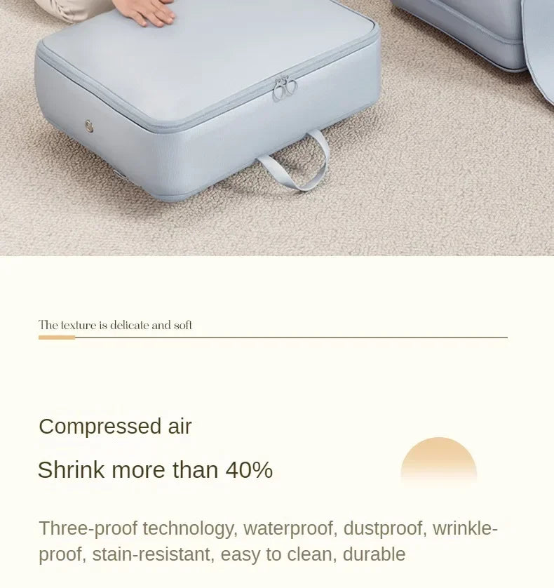 Foldable Polyester Compression Packing Bag for Clothes and Travel Storage, 1-10 Pieces