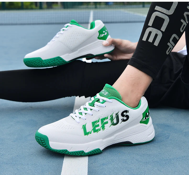 Unisex Lace-Up Tennis Shoes Breathable And Shock-Absorbent