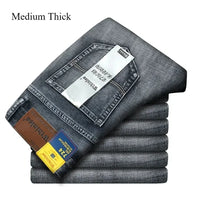 Men's Slim Fit Stretch Denim Casual Jeans for All Seasons