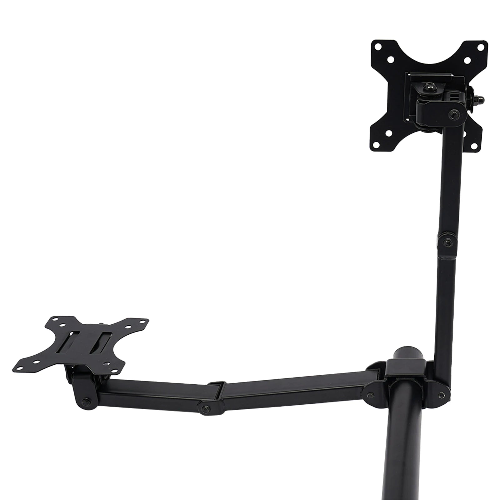 Adjustable Height Monitor Arm for 10-27 Inch Screens with 360 Degree Rotation in Black