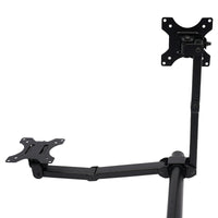 Adjustable Height Monitor Arm for 10-27 Inch Screens with 360 Degree Rotation in Black