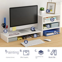 Wooden Laptop Stand with Stable Base and Eyesight Protection