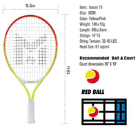 INSUM Kids Tennis Racket 17/19/21/23/25 Inches with Cover Bag Lightweight Aluminium Alloy Racquet for Children - Buy online at  Vibe In Cart.
