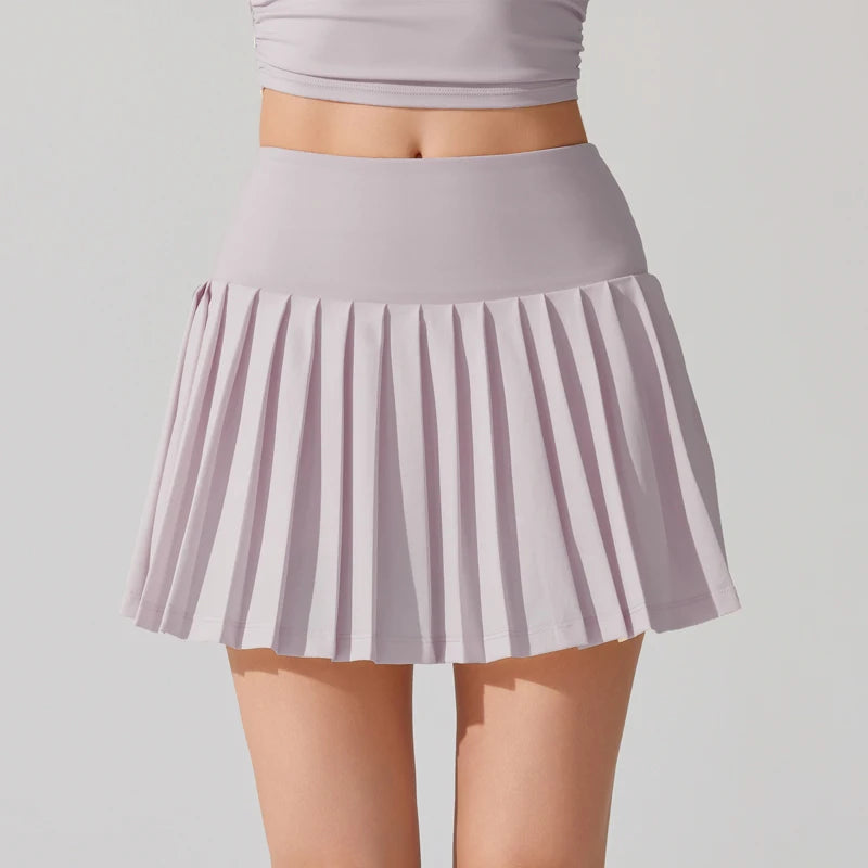 Women's Pleated Tennis Skort with Pockets High Waisted Lightweight