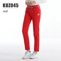 Women's Winter Fleece Golf Pants Thicken Windproof Slim Full Length