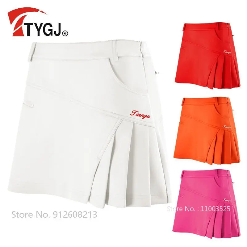 TTYGJ Golf Tennis Skirt for Women Pleated Golf Skirt Ladies High Waist Korean Athletic Skort A-lind Pantskirts with Inner Shorts
