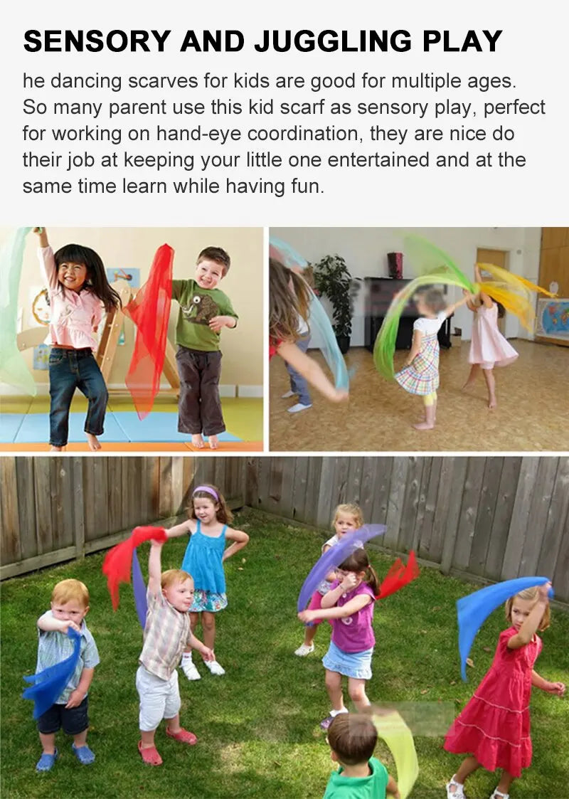 Gymnastics Scarves in 6 Colors, Cloth, for Dancing and Juggling