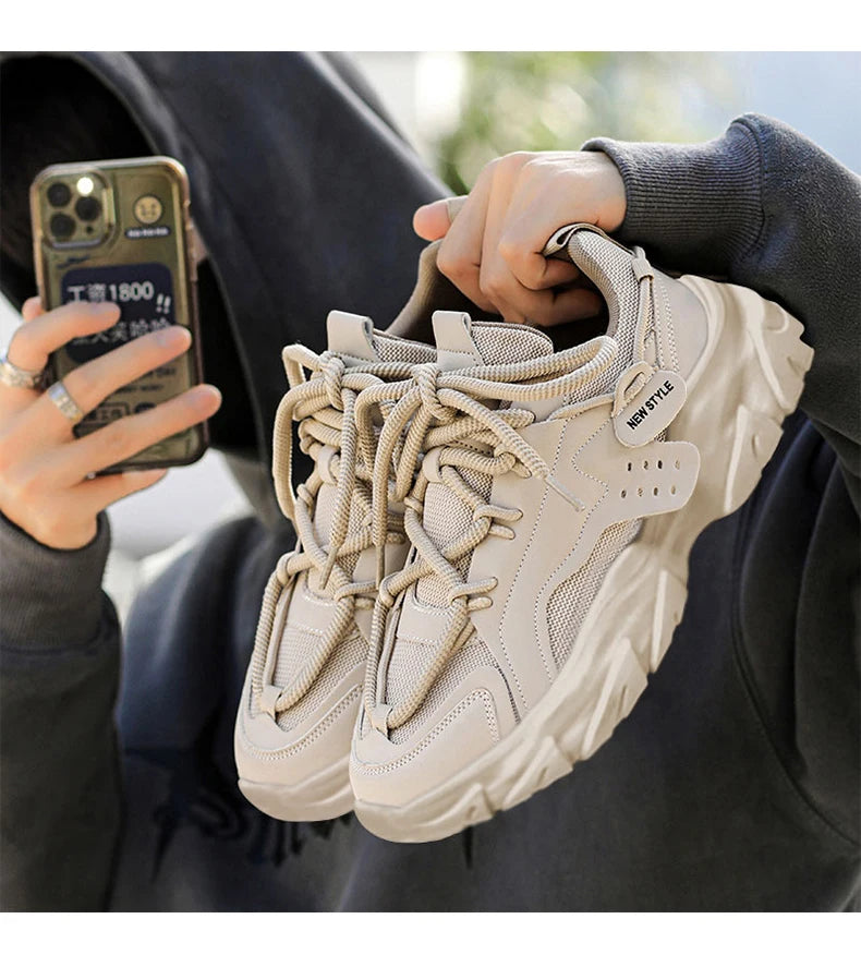 Men's Shoe Breathable Thick Soled Casual Sneakers Outdoor Running Four Seasons New Tennis Men Soft Soles Comfort Male Sneakers - Buy online at  Vibe In Cart.