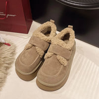 2025 New Winter Women's Platform Snow Boots, Warm Fleece Lined Ankle Boots with Magic Strap, Soft Sole Indoor Outdoor Shoes - Buy online at  Vibe In Cart.