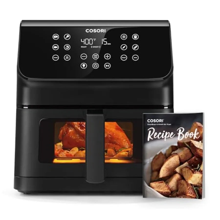 Large Compact Air Fryer with 6.5 Quart Capacity for Home Kitchen Use Features 12 OneTouch Savable Custom Functions Includes Coo - Buy online at  Vibe In Cart.