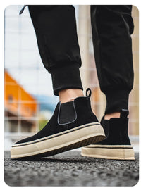 Mens Oxford Boots Stylish High Top Sneakers Casual Sports Shoes British Style - Buy online at  Vibe In Cart.