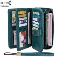 RFID Blocking Polyurethane Passport Holder with Zipper
