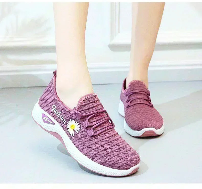 Women's Mesh Casual Sports Running Sneakers with Animal Prints