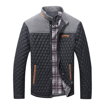 Men's Jackets Winter Warm Bomber Quilted Coat Lightweight Business Casual Button Down Clothing Waterproof Warm Jackets US Size - Buy online at  Vibe In Cart.