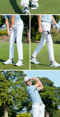 Men's Full Length Spring Summer Golf Pants in Nylon and Elastane