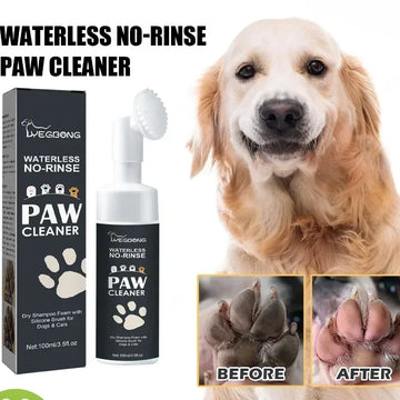 Dog Paw Washing Foam Pet Foot Cleaning Foam Rinse-free Paw Cleaner No Washing Claw Care Supplies For Cat With Silicone Brush - Buy online at  Vibe In Cart.