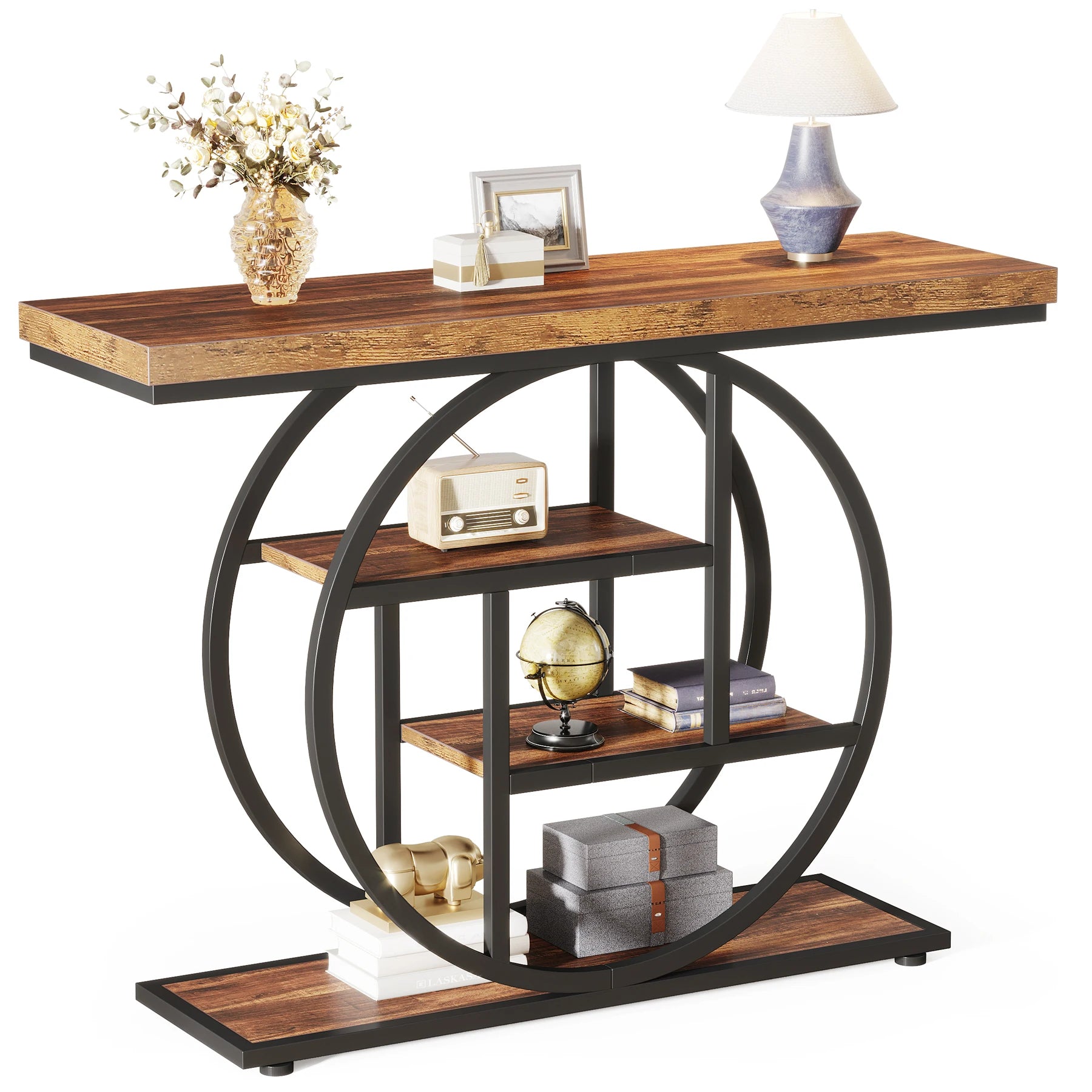 Console Table, 4-Tier Entryway Table, 41.3-Inch Industrial Sofa Table for Living Room, Foyer Hallway Table for Entrance - Buy online at  Vibe In Cart.