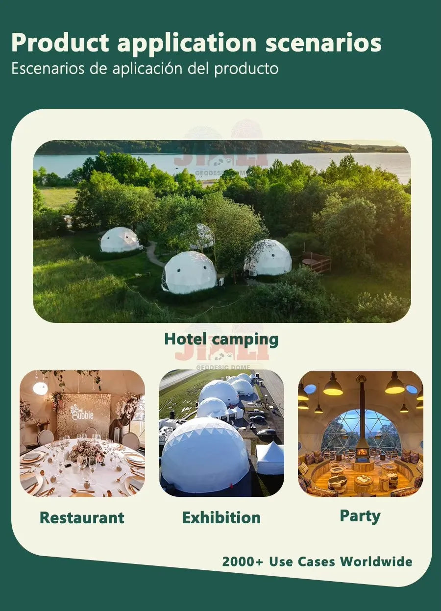 Geodesic Dome Manor greenhouse Tent Leisure Resort Vacation Outdoor Glamping Round Tent Transparent Starry Sky Luxury Hotel Dome - Buy online at  Vibe In Cart.