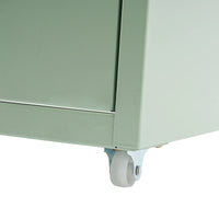 Lockable Rolling Metal File Cabinet| 6-Drawer Home Office Document Storage Container with Wheels| Off-white/Green/Yellow - Buy online at  Vibe In Cart.