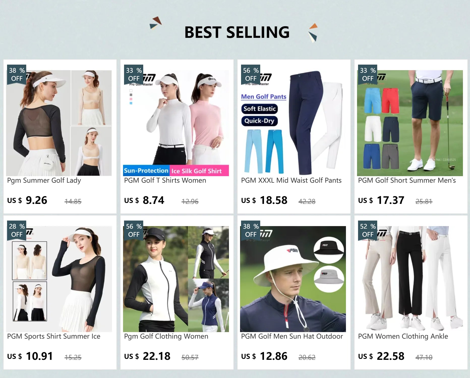 Women's Full Length High Waist Flared Cotton Golf Trousers