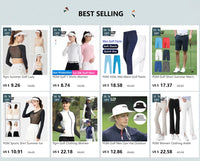 Women's Full Length High Waist Flared Cotton Golf Trousers