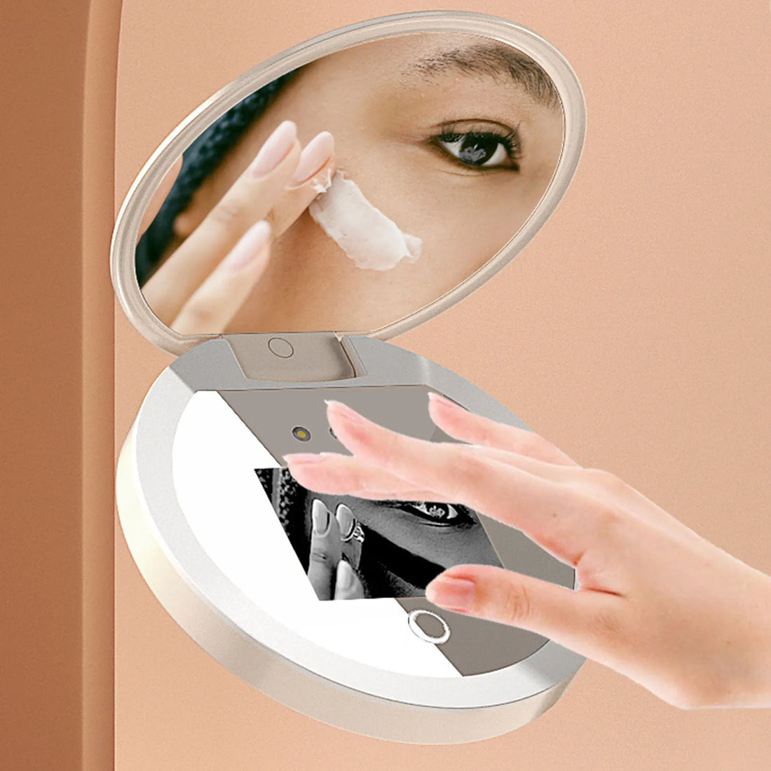 UV Mirror Sunscreen Testing Camera with Light 2X Magnification Travel Makeup 3.5in Pocket Size L - Buy online at  Vibe In Cart.