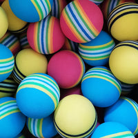 50pcs/bag EVA Foam Golf Balls Hot New Yellow Red Blue Rainbow Sponge Indoor golf Practice ball Training Aid - Buy online at  Vibe In Cart.