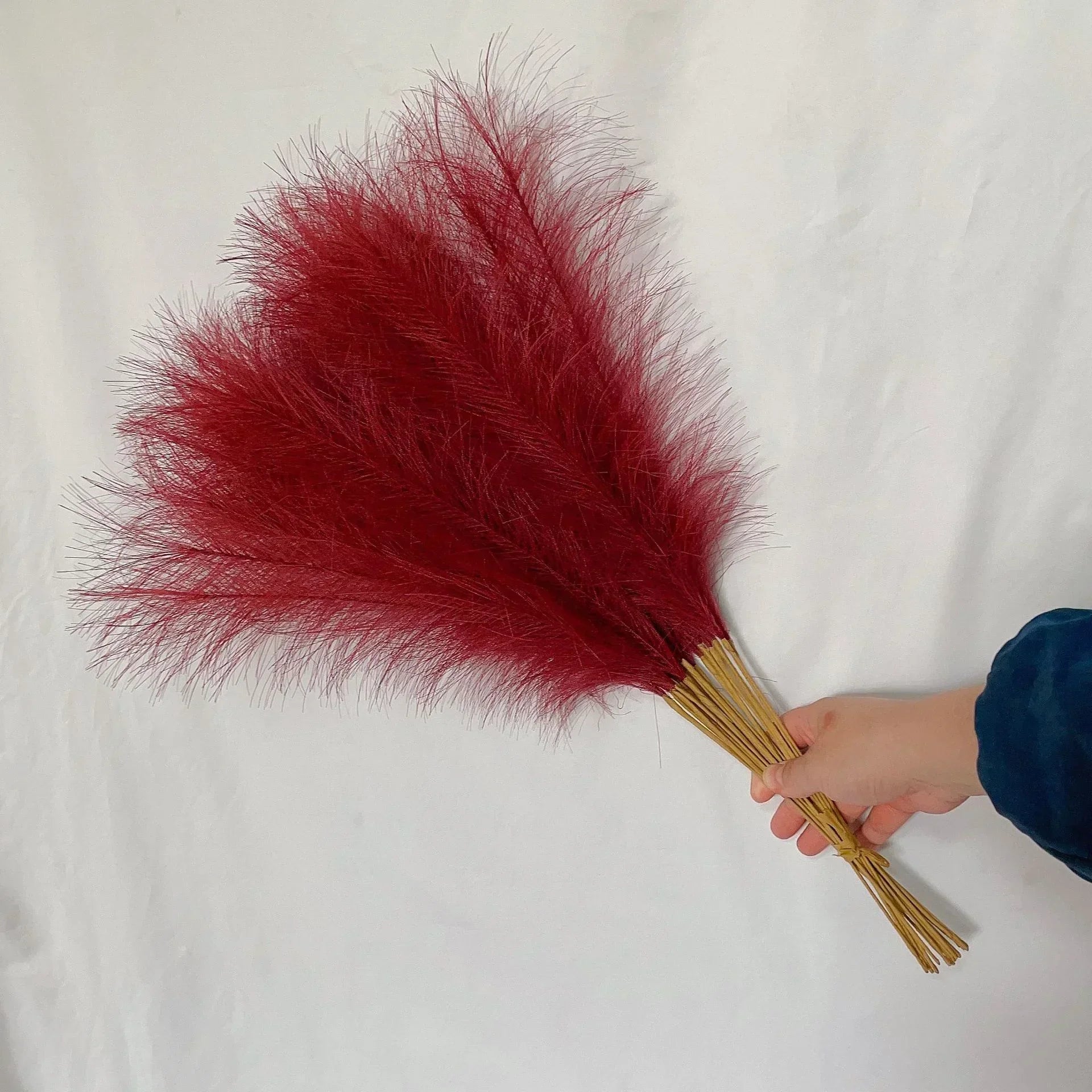 55cm 5-Piece Fluffy Artificial Pampas Grass Bouquet Decor