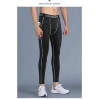 Running speed dry tight pants men's compression sports pants can hold mobile phones Spring and Autumn Marathon professional trac - Buy online at  Vibe In Cart.