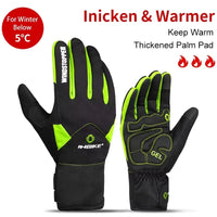 Winter Cycling Gloves For Men And Women Warm Fleece Waterproof Touchscreen