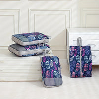 4 Piece Polyester Large Capacity Foldable Compression Packing Cubes Set
