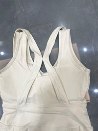 Tennis Dress Female Sleeveless Sport Suits Training Running Fitness Short Skorts Golf Badminton Tracksuits Padded Yoga Skirts - Buy online at  Vibe In Cart.