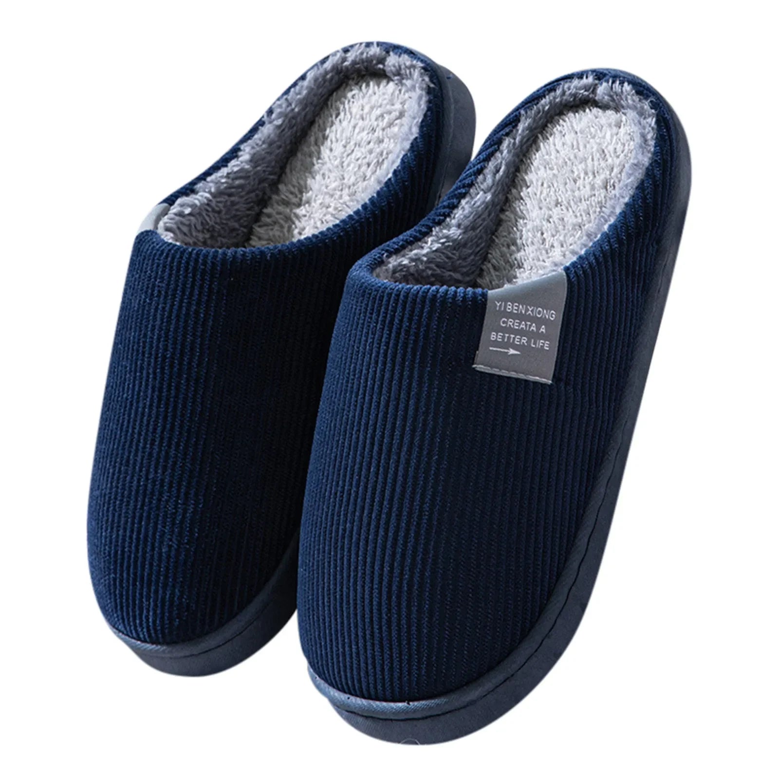 NEW Women's Men's Casual Thick Soft Bottom Home Slippers Household Plush Slippers Anti-slip Thermal Slippers Indoor Winter Flats - Buy online at  Vibe In Cart.