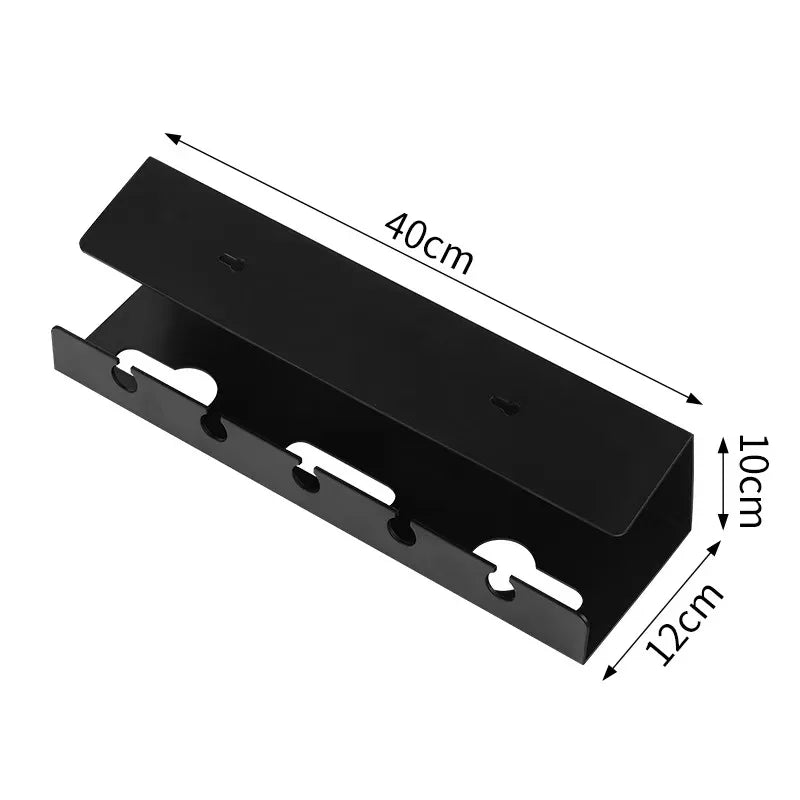 Under Desk Cable Tray With Clamp, No Drilling, Single Tier, Size M
