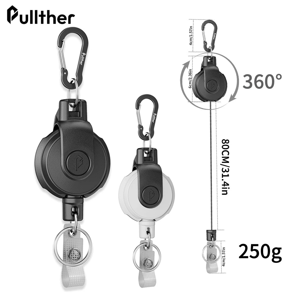 Retractable Key‌ Chain for man Reel‌ Badge Holders Retractabl Carabiner Quick Release Spring Clip outdoor camping equipment - Buy online at  Vibe In Cart.