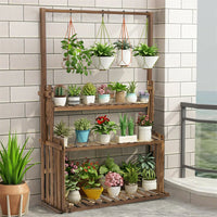 Heavy Duty Hanging Plant Stand Multiple Wood Flower Potted Rack Planter Shelving Unit for Indoor Outdoor - Buy online at  Vibe In Cart.