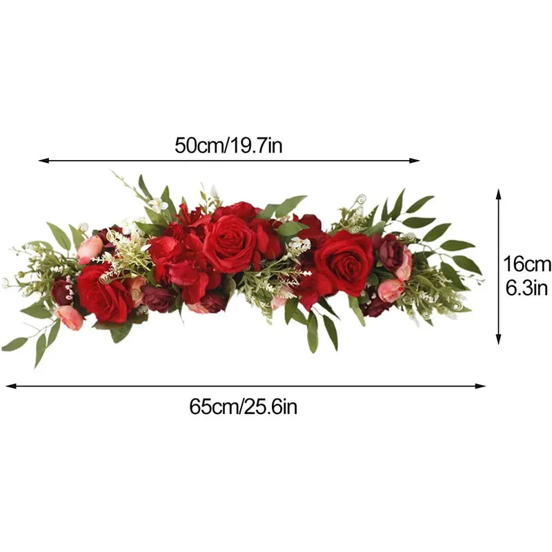 65cm Wedding Arch Flowers White Rose Decorative Floral Swag for Lintel Artificia Centerpieces for Door Window Home Decoration - Buy online at  Vibe In Cart.