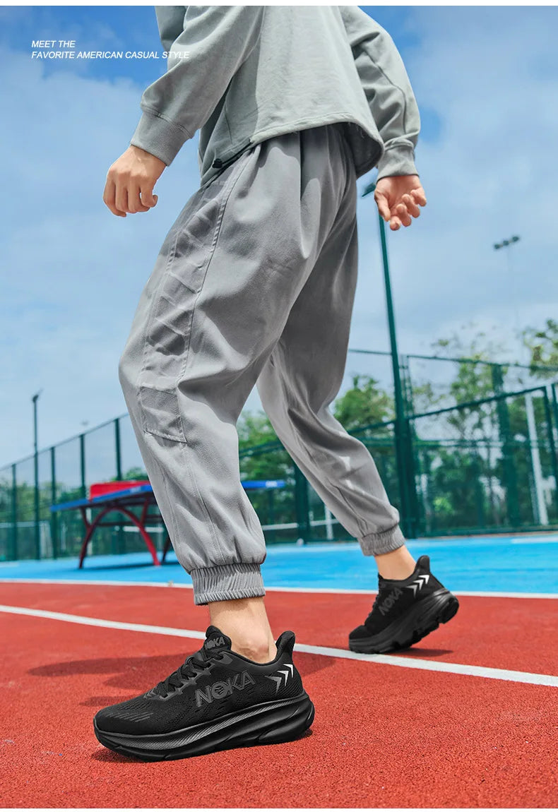 Men's Breathable Mesh Lace-Up Casual Shoes With Cushioning