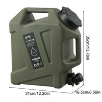 12L Outdoor Portable Water Container with Faucet for Camping