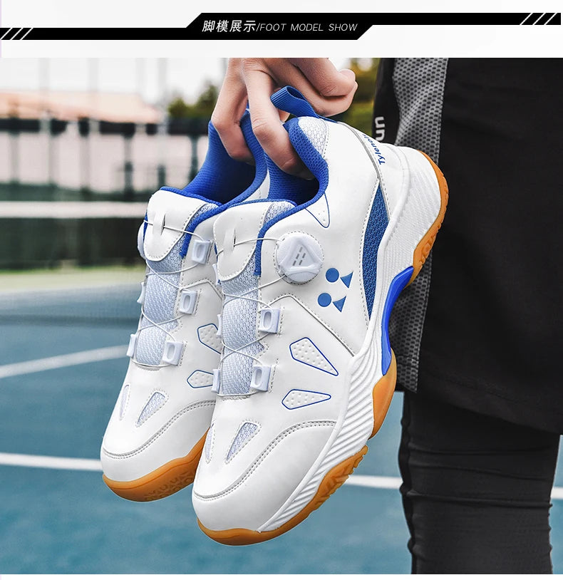 2023 New Men Tennis Shoes Breathable Tennis Sneakers Women Quick Lacing Training Sneakers Big Size 35-46 Badminton Court Shoes - Buy online at  Vibe In Cart.