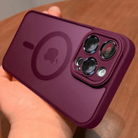 Titanium Ash Matte Translucent Magnetic Phone Case with Lens Protector