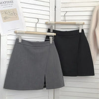2025 Black Grey Irregular Skirt A-line Women High Waist Skirt Korean Fashion Zipper All Matched Shorts Skirts vintage for women - Buy online at  Vibe In Cart.
