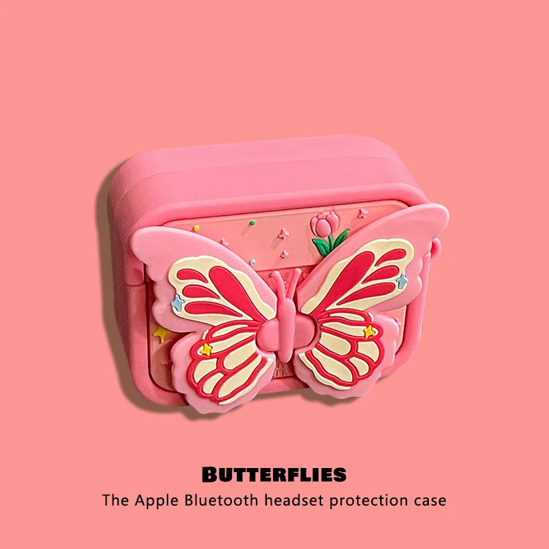 Silicone Protective Cover for Earphone Charging Case with Cartoon Theme