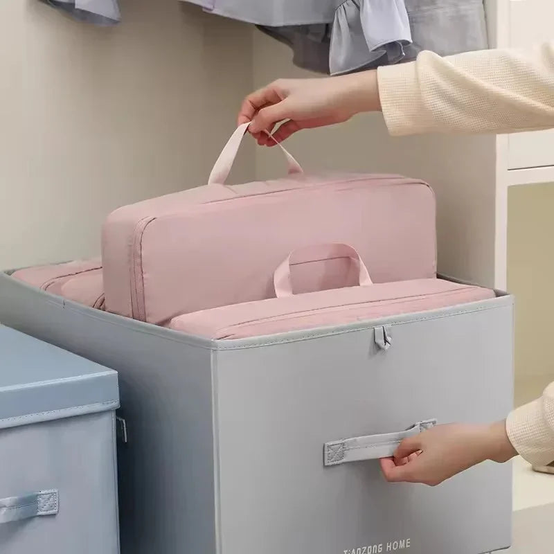 Foldable Polyester Compression Packing Bag for Clothes and Travel Storage, 1-10 Pieces