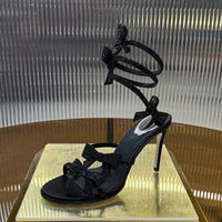 Sexy High Heels Gladiator Sandals Women Rhinestone Bow-knot Ankle Snake Shaped Winding Party Shoes Thin Heels Open Toe Sandalias - Buy online at  Vibe In Cart.