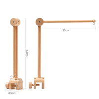 Baby Wooden Bedbell Bracket 0-12 Months Bed Bell Bracket Wooden Mobile Newborn Crochet Bed Bell Hanging Toys Newbaby Rattle Toys