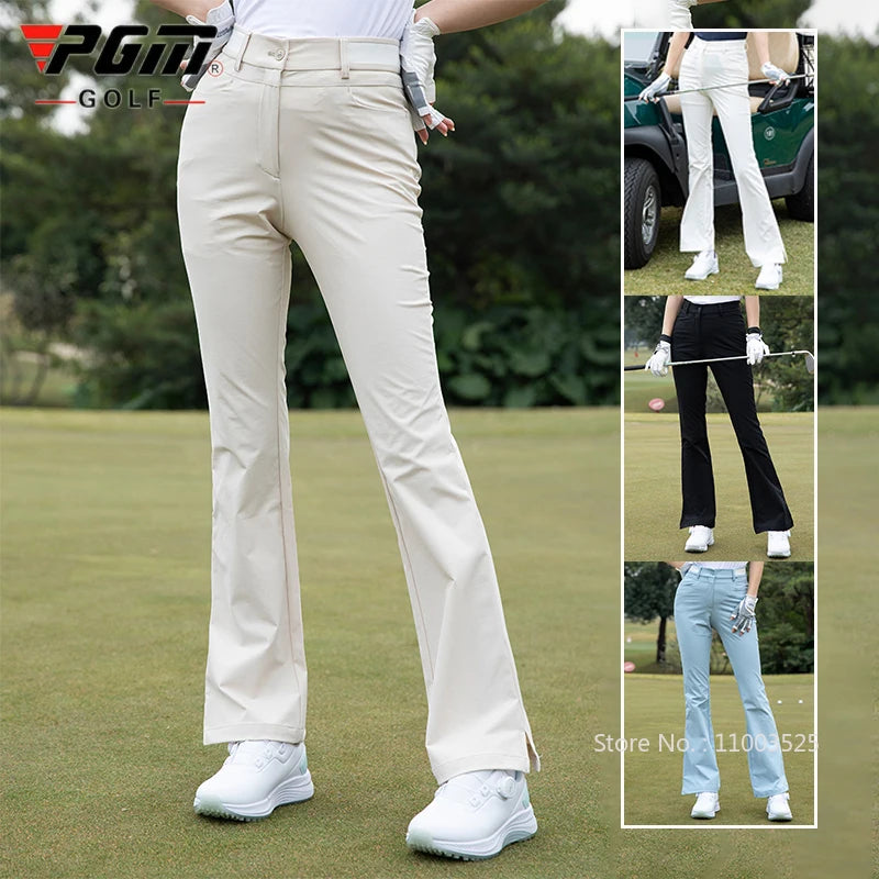 Pgm Golf Flared Pants for Women Spring High-waisted Slim Fit Long Pants Summer Elastic High-end Trousers Ladies Golfer Clothing - Buy online at  Vibe In Cart.